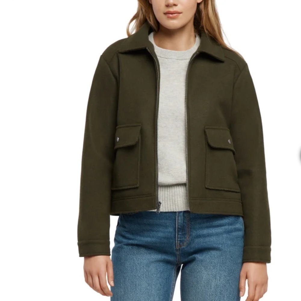 Banana Republic Women's Dark Green Utility Jacket size XL - Picture 2 of 16